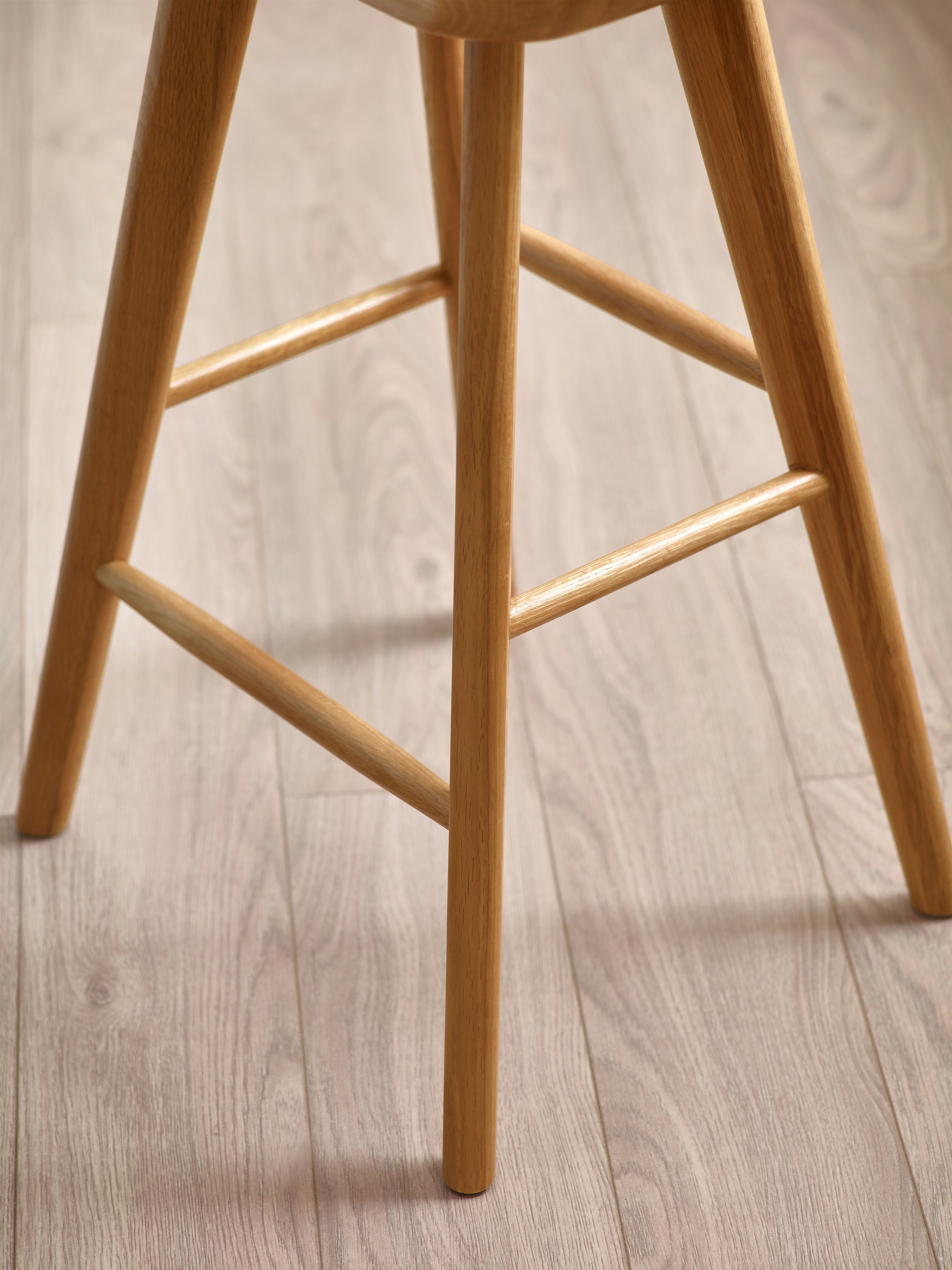Alton Natural Solid Oak Bar Stool
